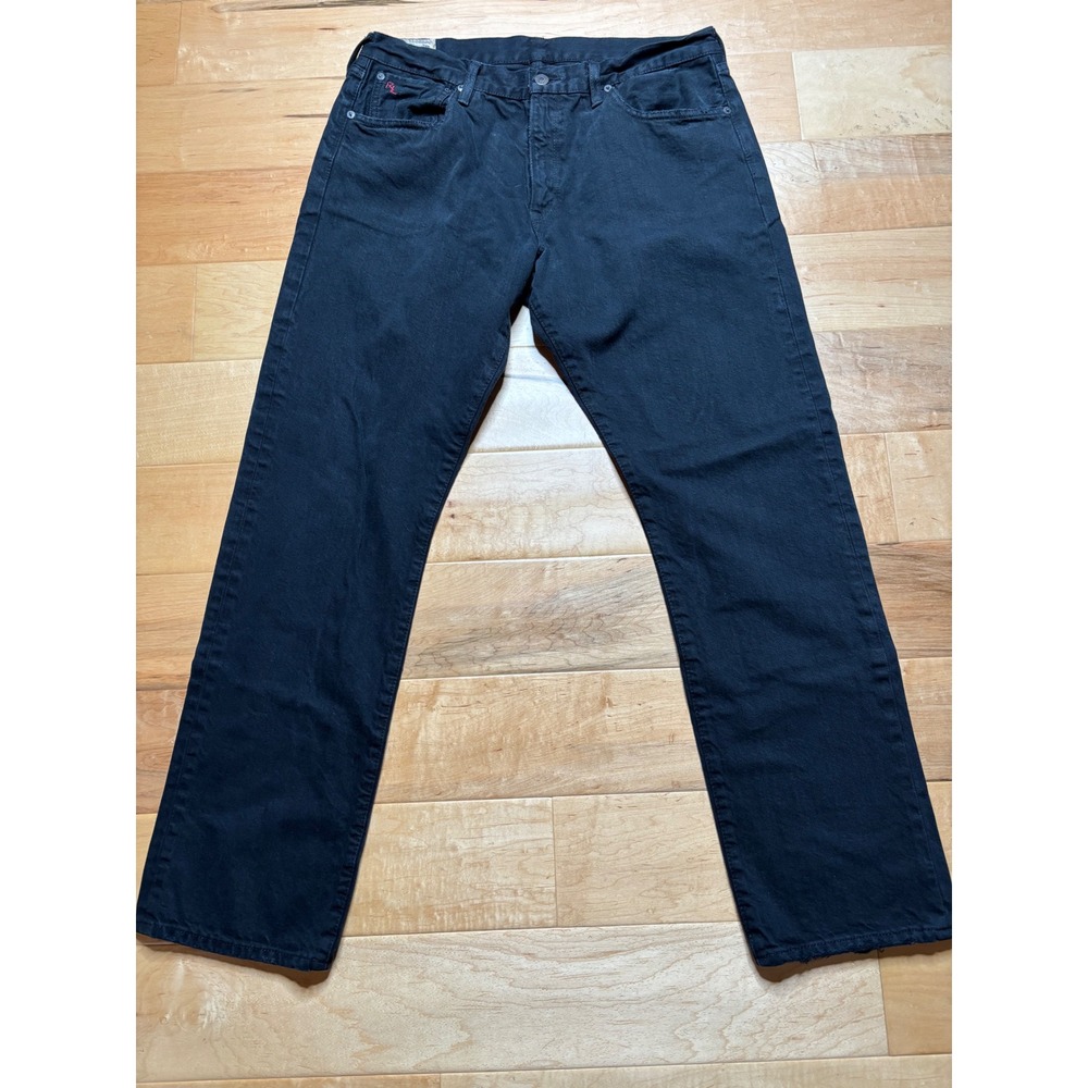 Polo Ralph Lauren Black Denim Jeans Men  35x31 (Tag 36x32) Hampton Straight‎ Fit